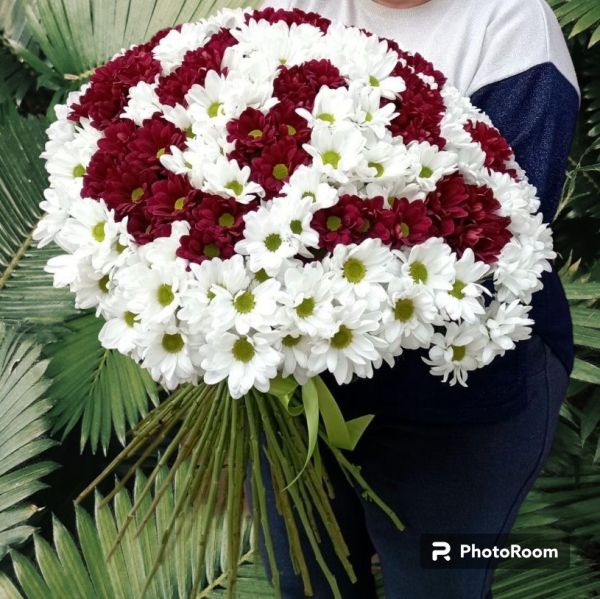 Букет 51 хризантема "Романтика"