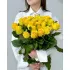 Букет 25 жовтих троянд