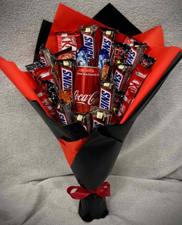 Чоловічий фуд букет "Смачний"