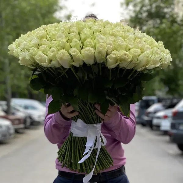 Букет 201 біла троянда